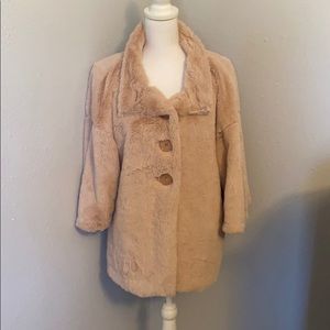 Ivy Jane blush pink fuzzy jacket